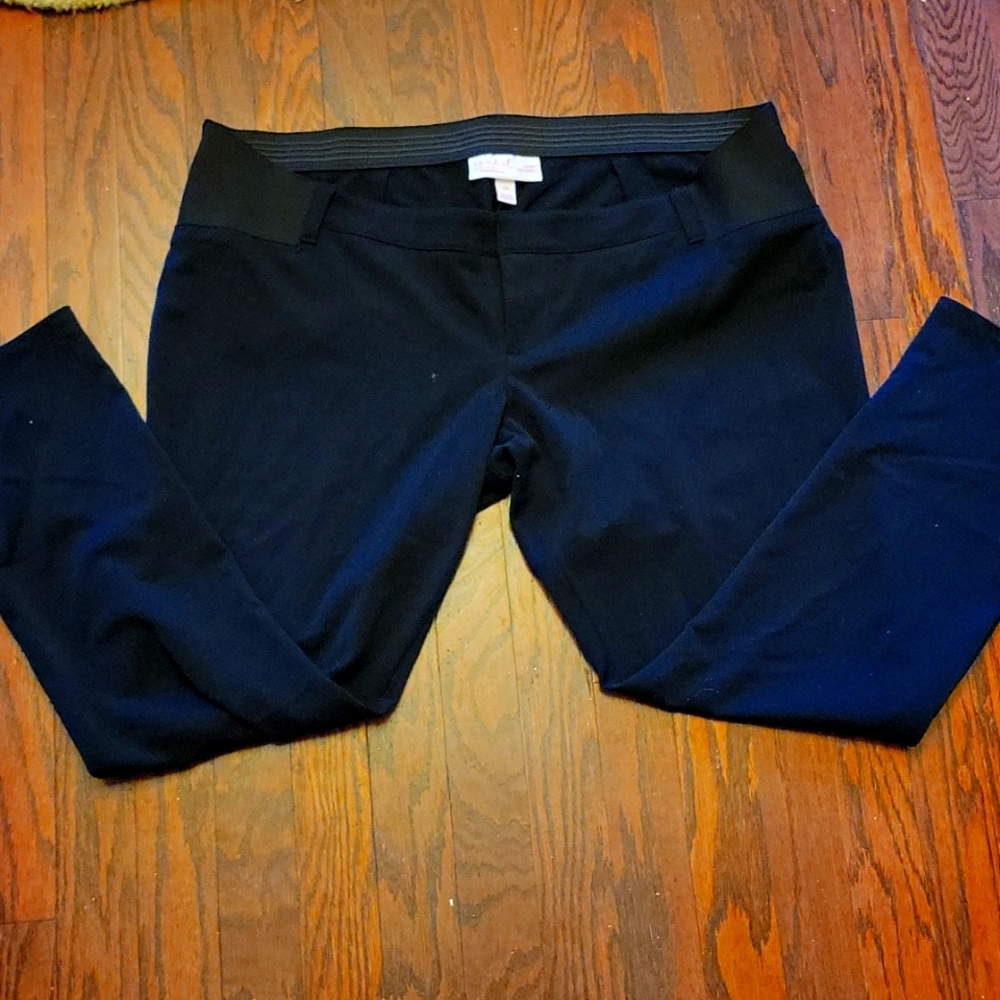 Isabel Maternity by Ingrid & Isabel ebony black skinny stretch pants sz 14 NEW…